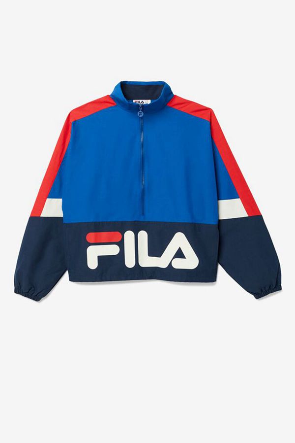 Fila Reid Track Men's Jackets - Blue/Navy/Red,NZ 769-59067